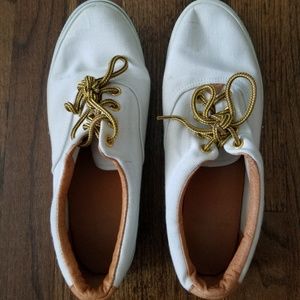White Canvas Boat Shoe